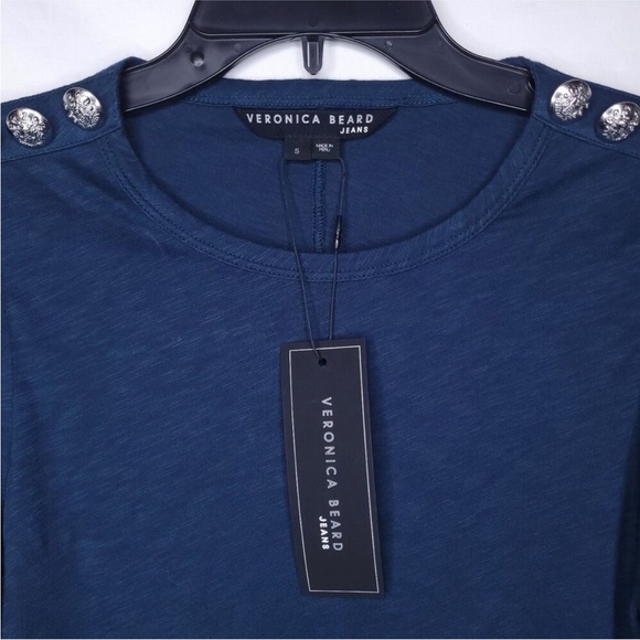 NWT Veronica Beard Blue Long Sleeve Top - Picture 2 of 9